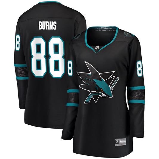 Brent Burns San Jose Sharks Fanatics Branded Women's Alternate Breakaway Player Jersey - Black